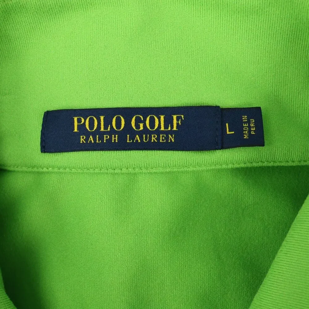 Polo Golf Ralph Lauren Top Womens Large Green Quarter Zip Mock Neck Small Pony - Picture 3 of 13